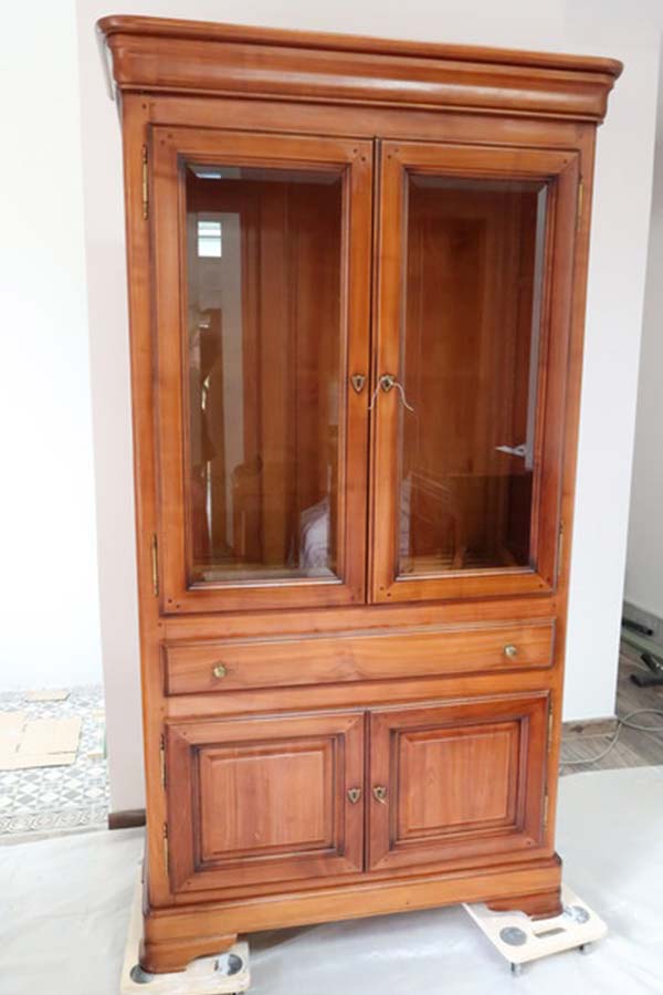 Bibliothèque merisier avant