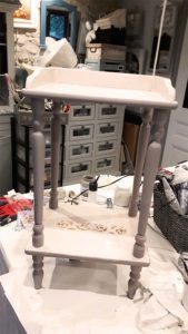 1. Selette relookée en atelier - relooking meubles