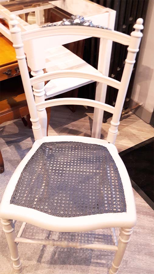 2. Chaise relookée en atelier - relooking meubles