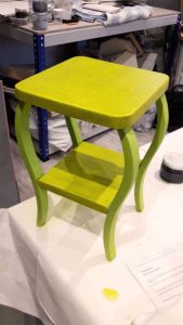 3. Selette relookée en atelier - relooking meubles