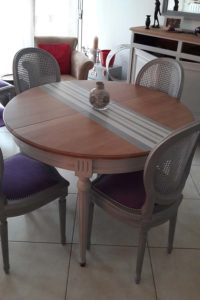 Table merisier après